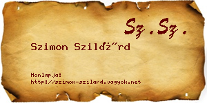 Szimon Szilárd névjegykártya