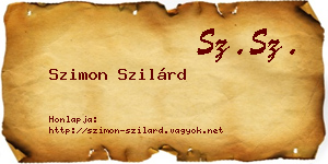 Szimon Szilárd névjegykártya